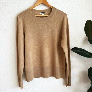 J Crew 100% Cashmere Crew Neck Sweater Womens Large Lightweight Old Money Preppy